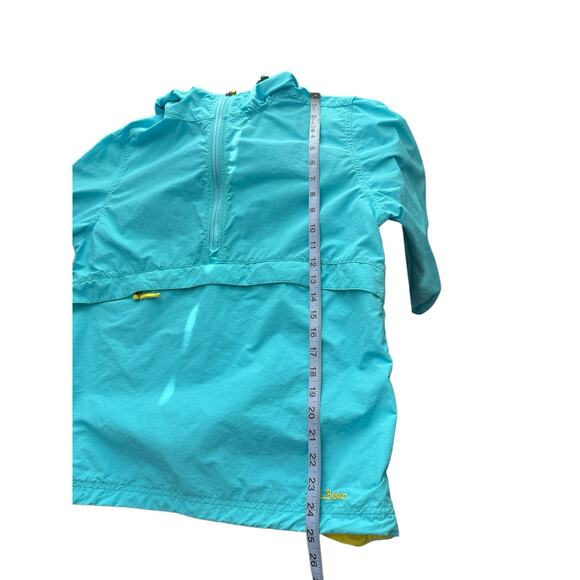 L.L. Bean Women's Blue Yellow Anorak Quarter Zip Nylon Windbreaker Jacket Size M - Picture 13 of 13